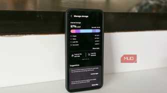 Samsung phone showing storage menu