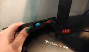 The back of the Sennheiser BTA1 Bluetooth transmitter.