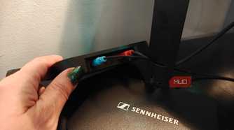 The back of the Sennheiser BTA1 Bluetooth transmitter.