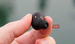 The ear tip on a Sony WF-1000XM6 earbud.