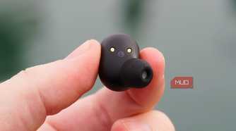 The ear tip on a Sony WF-1000XM6 earbud.