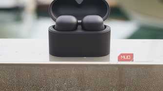 Sony WF-1000XM6 earbuds in their charging case.
