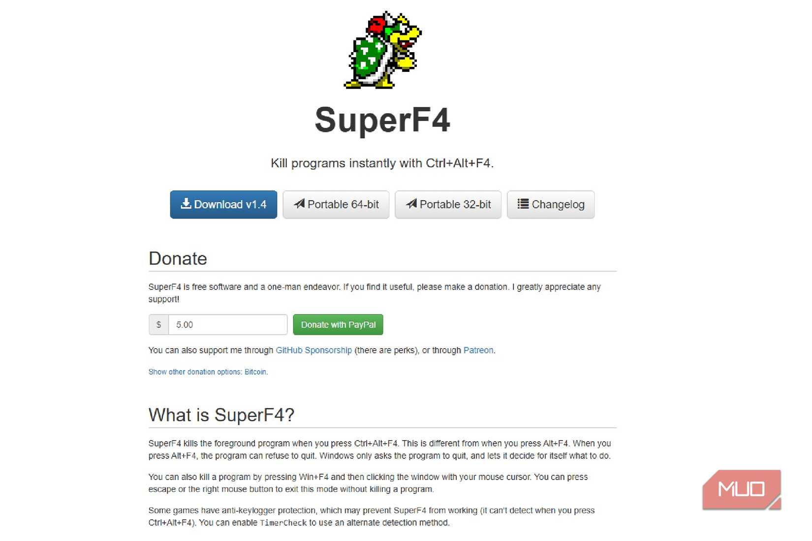 সুপারএফ 4 স্প্ল্যাশ স্ক্রিন