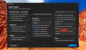 System Tweaks in Win11Debloat showing File Explorer tweaks selected.-1