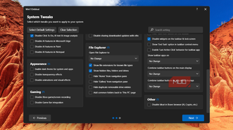 System Tweaks in Win11Debloat showing File Explorer tweaks selected.-1