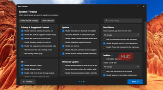 System Tweaks in Win11Debloat showing selected tweaks.-1
