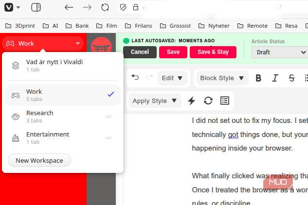 Tabs can be grouped in Vivaldi.