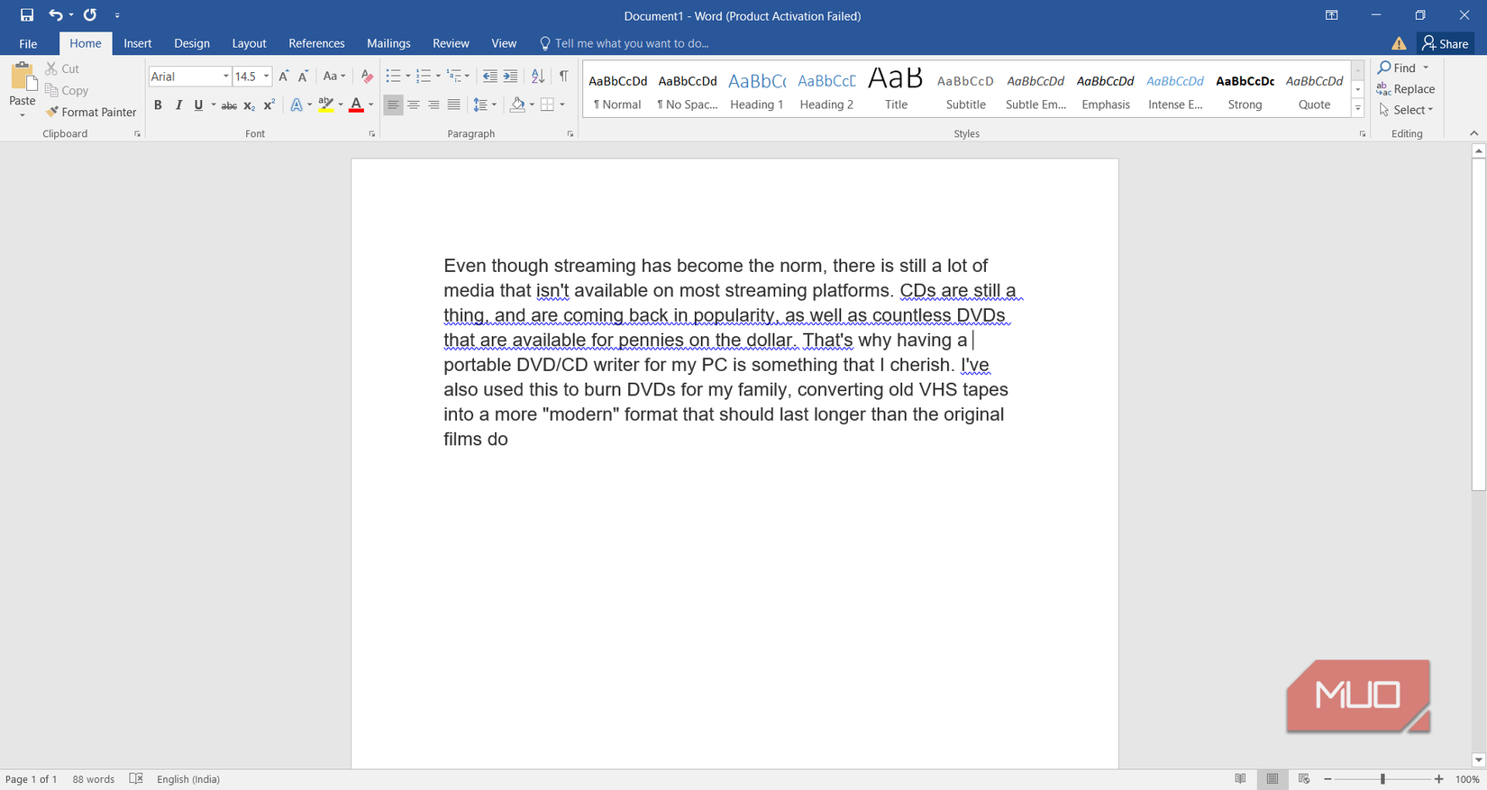 পূর্বাবস্থায় ফেরানো শর্টকাট যা মাইক্রোসফ্ট ওয়ার্ডে মুছে ফেলা পাঠ্য পুনরুদ্ধার করে