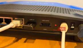 USB and eSATA ports on a router