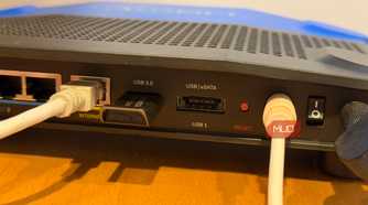 USB and eSATA ports on a router
