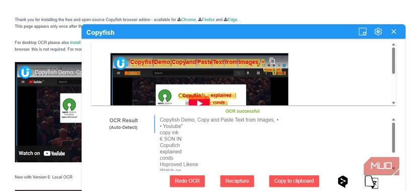Using the Copyfiish extension
