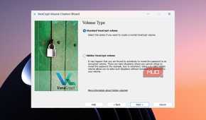 Selection screen for creating a standard VeraCrypt volume versus a hidden volume