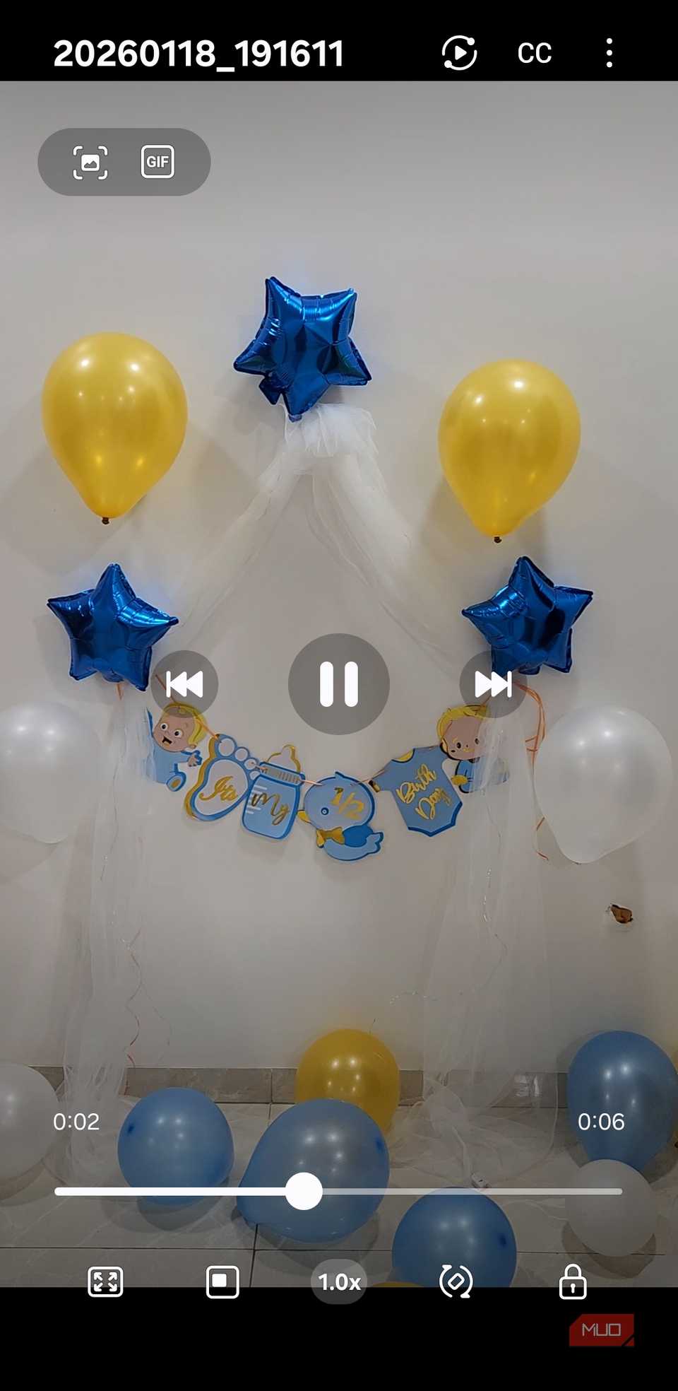 Reproductor de video en teléfono Samsung