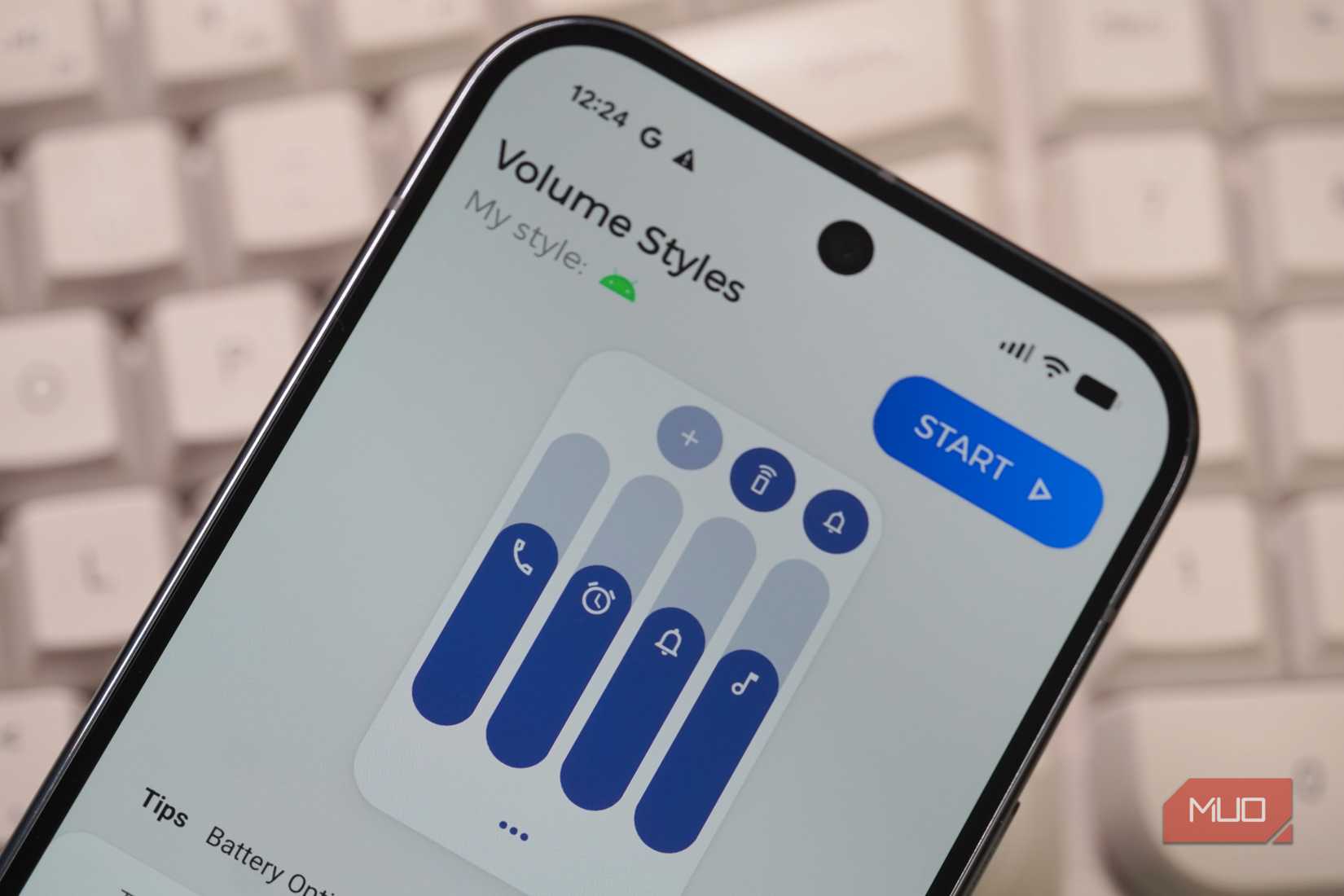 Picking a style in the Volume Styles app.