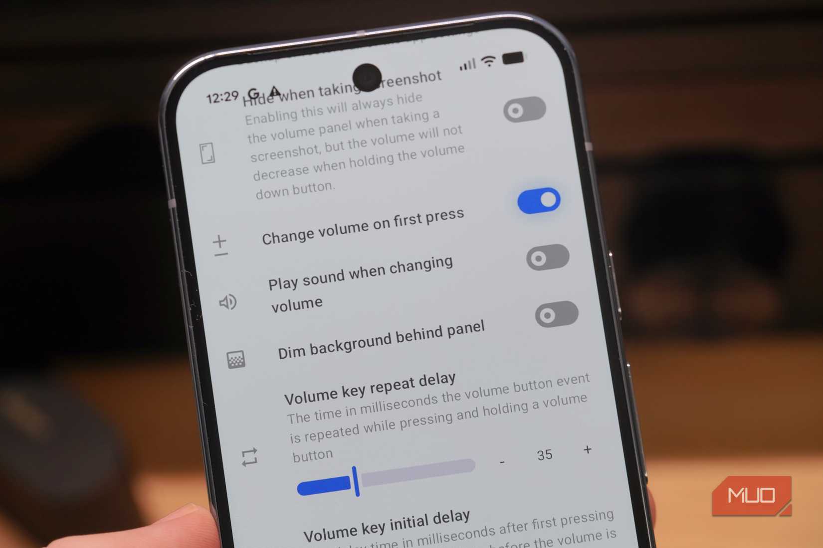 Configuration options in the Volume Styles app.