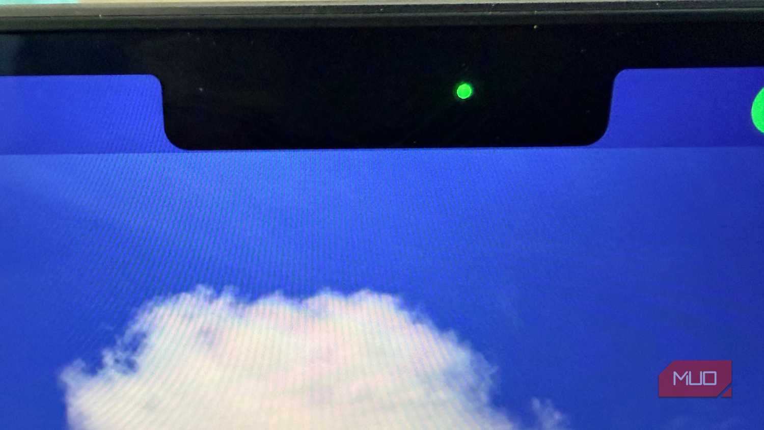 Webcam light on Mac.