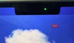Webcam light on Mac.