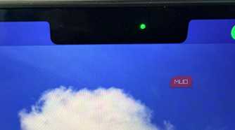 Webcam light on Mac.