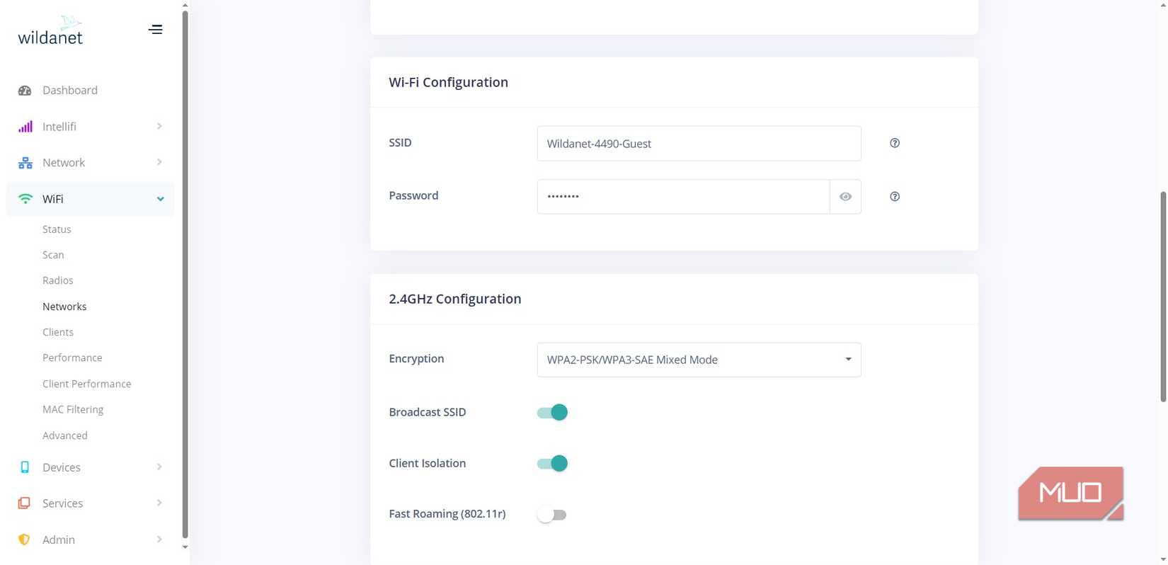 wifi router guest network ssid and password options