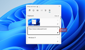 Windows clipboard showing pinned item on desktop