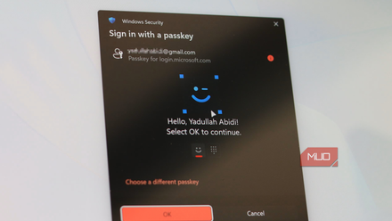 Invite de clé de connexion Windows Hello sur Windows 11