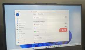 Windows laptop showing Resume feature