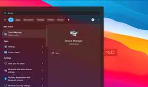 Windows search with Device Manager in result