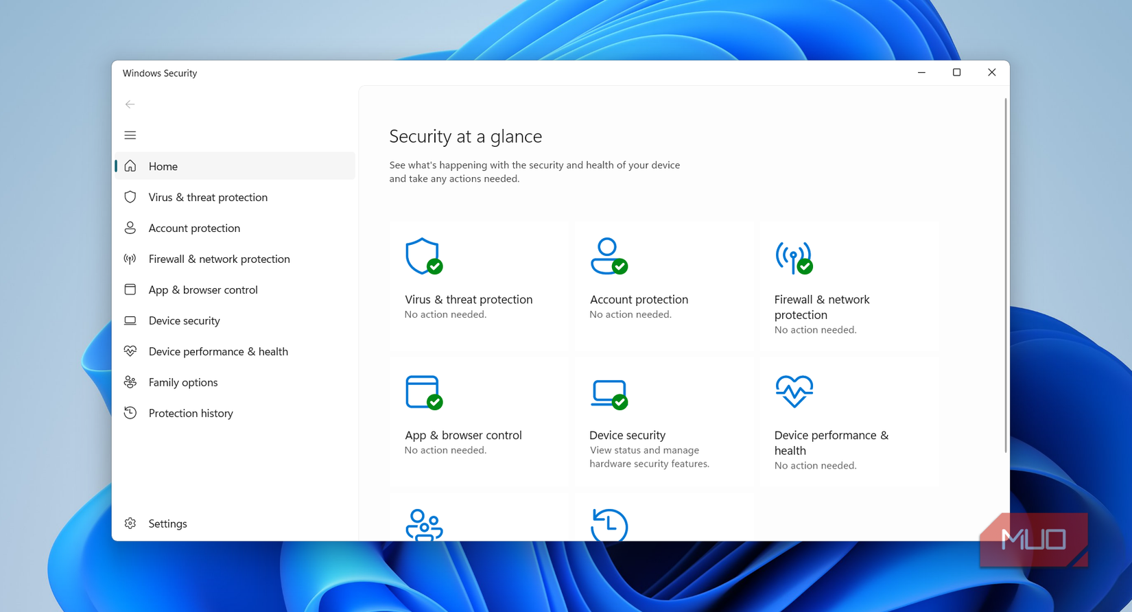 Aplicación de seguridad de Windows en Windows 11