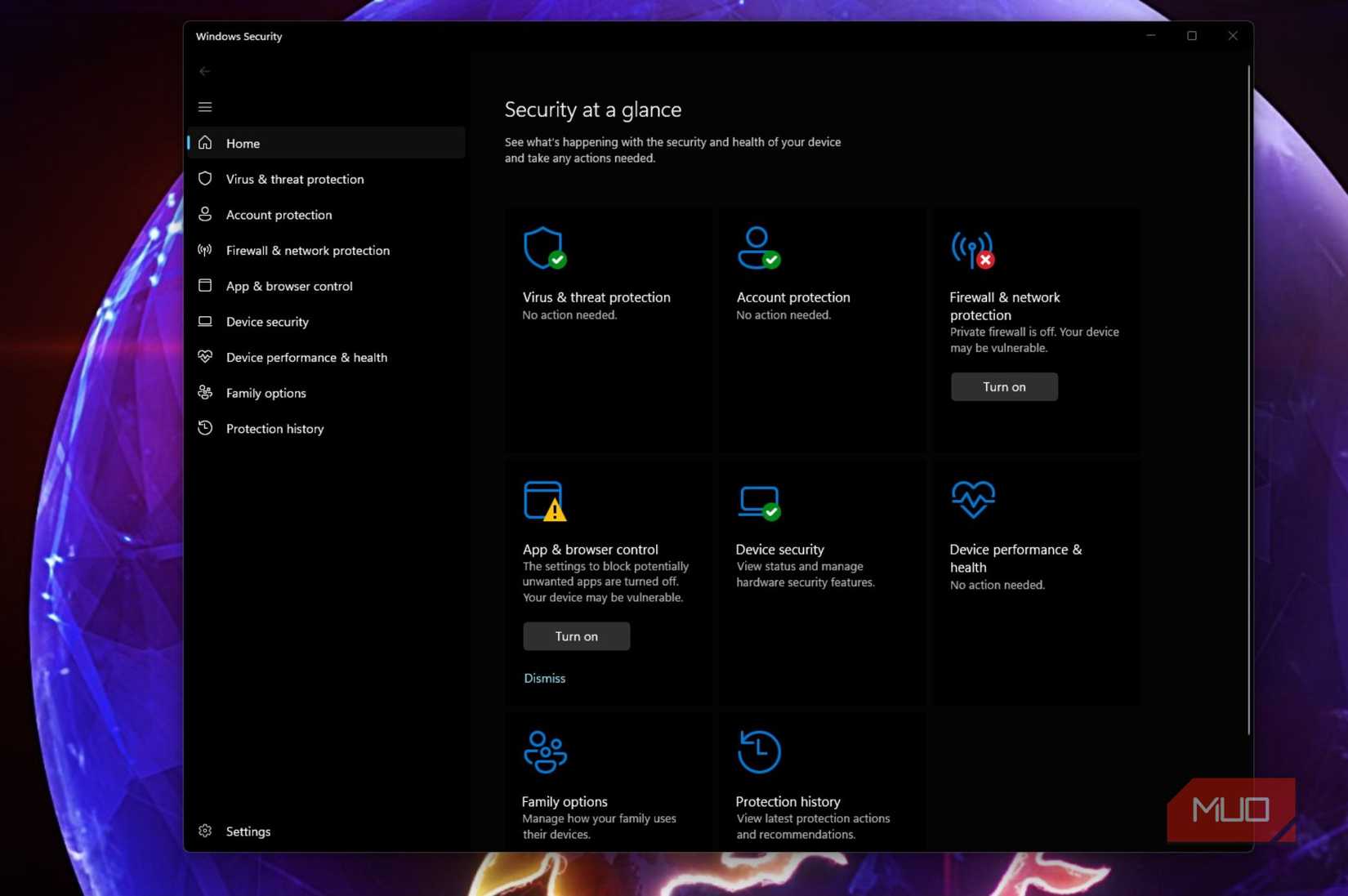 Screenshot of Windows security screen