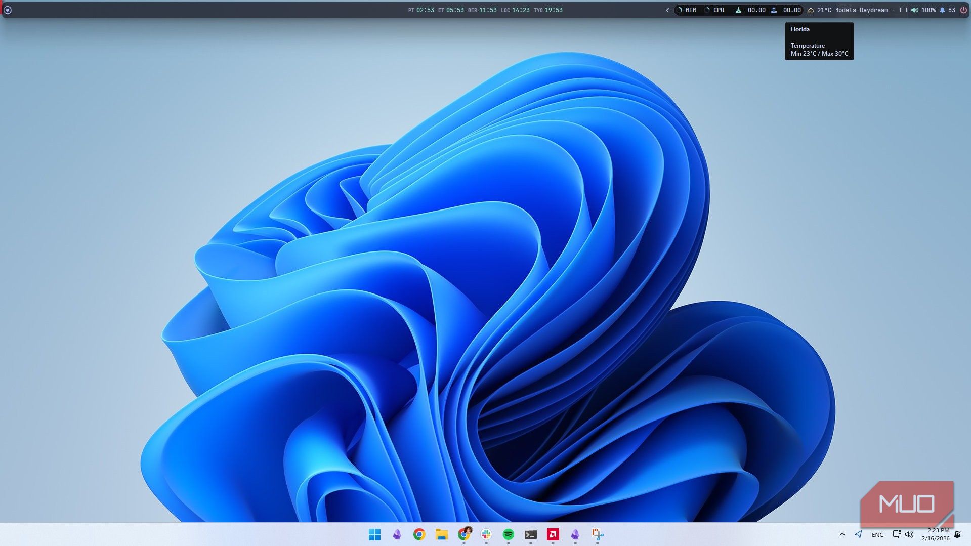 YASB is the Windows status bar that Microsoft forgot to build