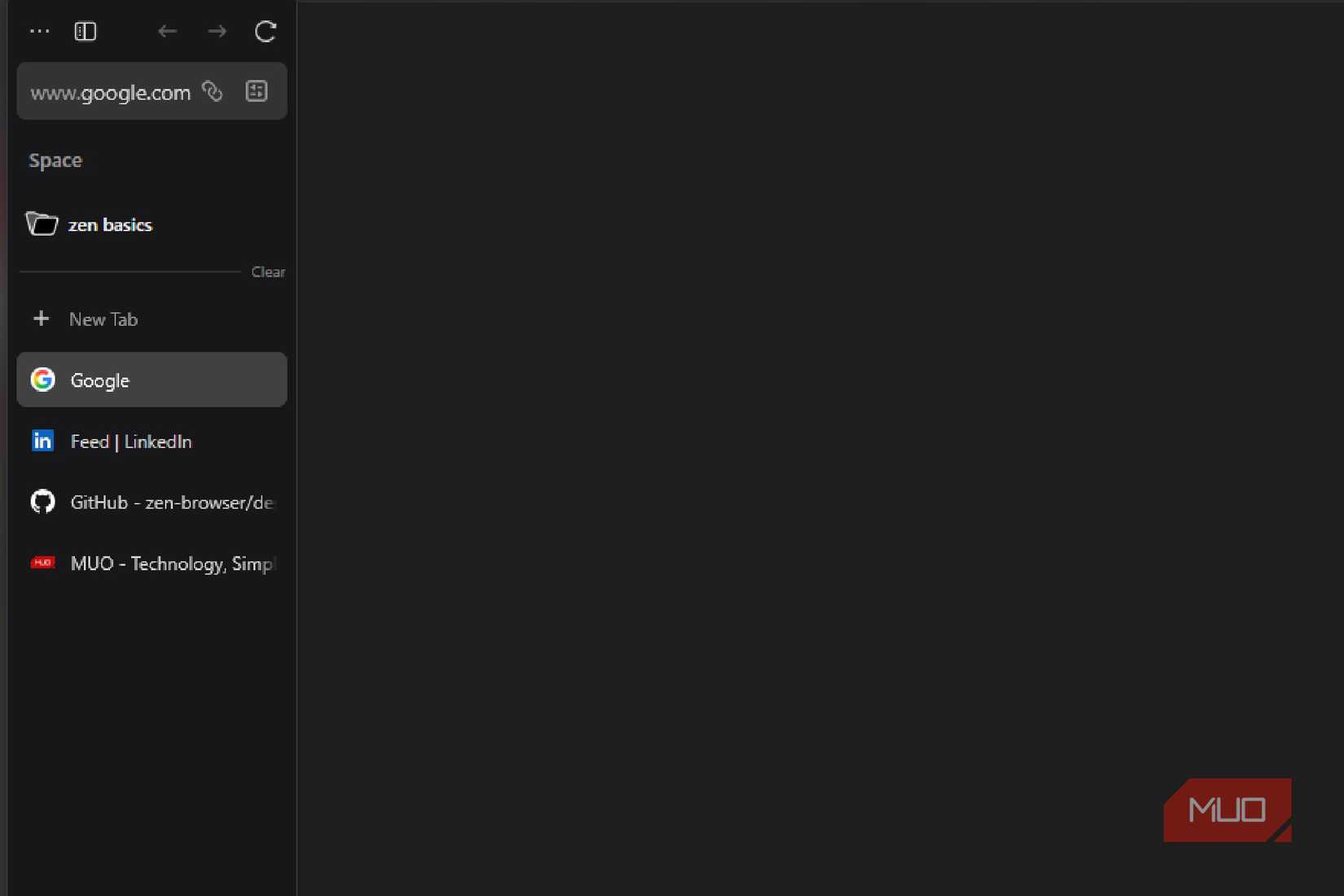 Zen Browser Vertical Tabs