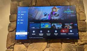 The Settings menu on the homepage of Samsung TV