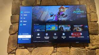 The Settings menu on the homepage of Samsung TV