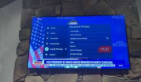 Settings menu on Samsung TV