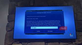 The Viewing Information Services page on a Samsung TV
