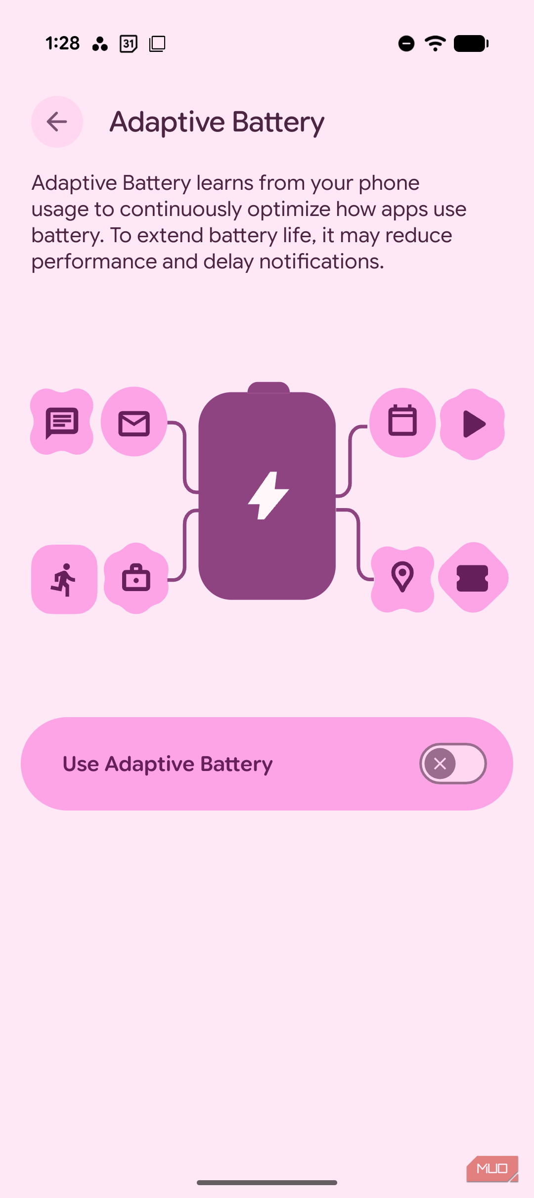 Adaptive battery off