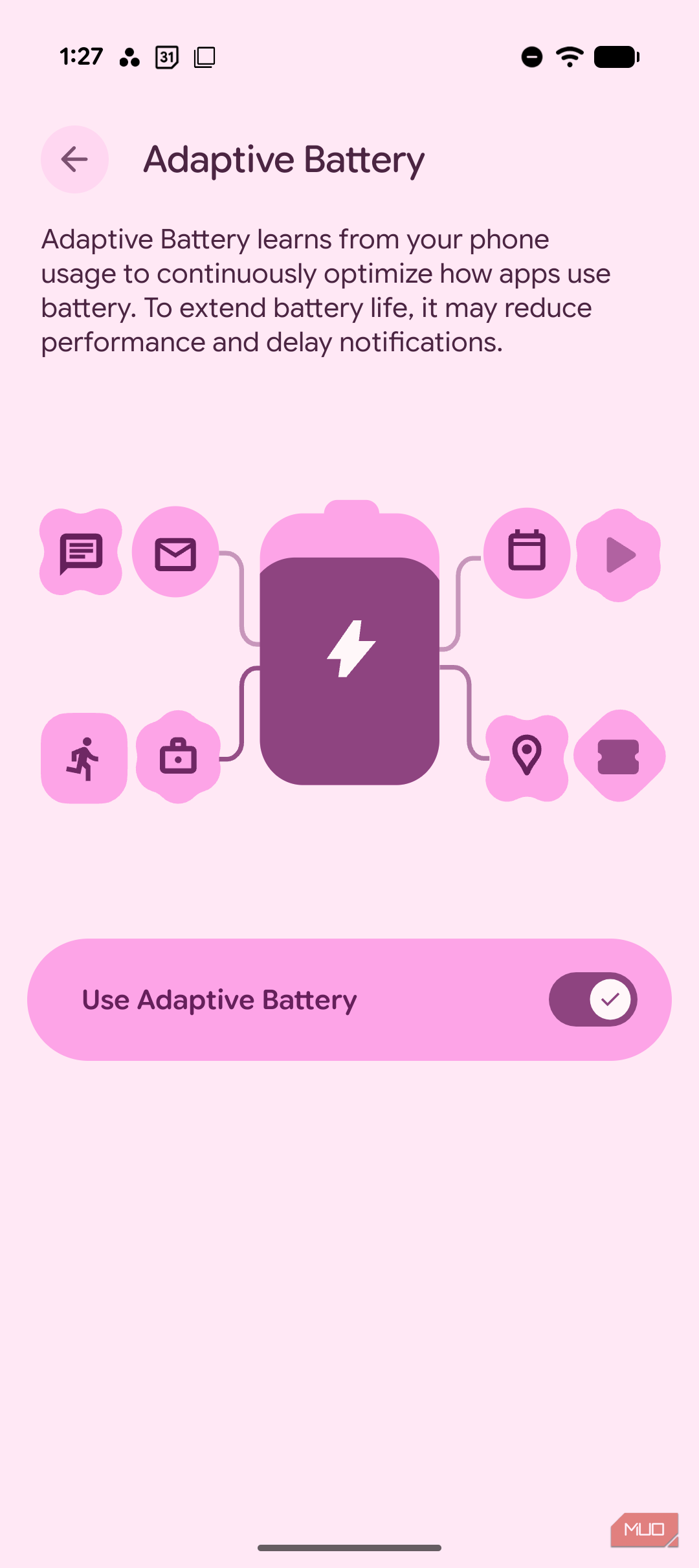 Adaptive battery on