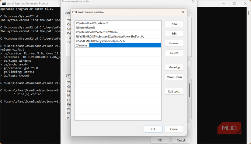 Adding Path for rclone