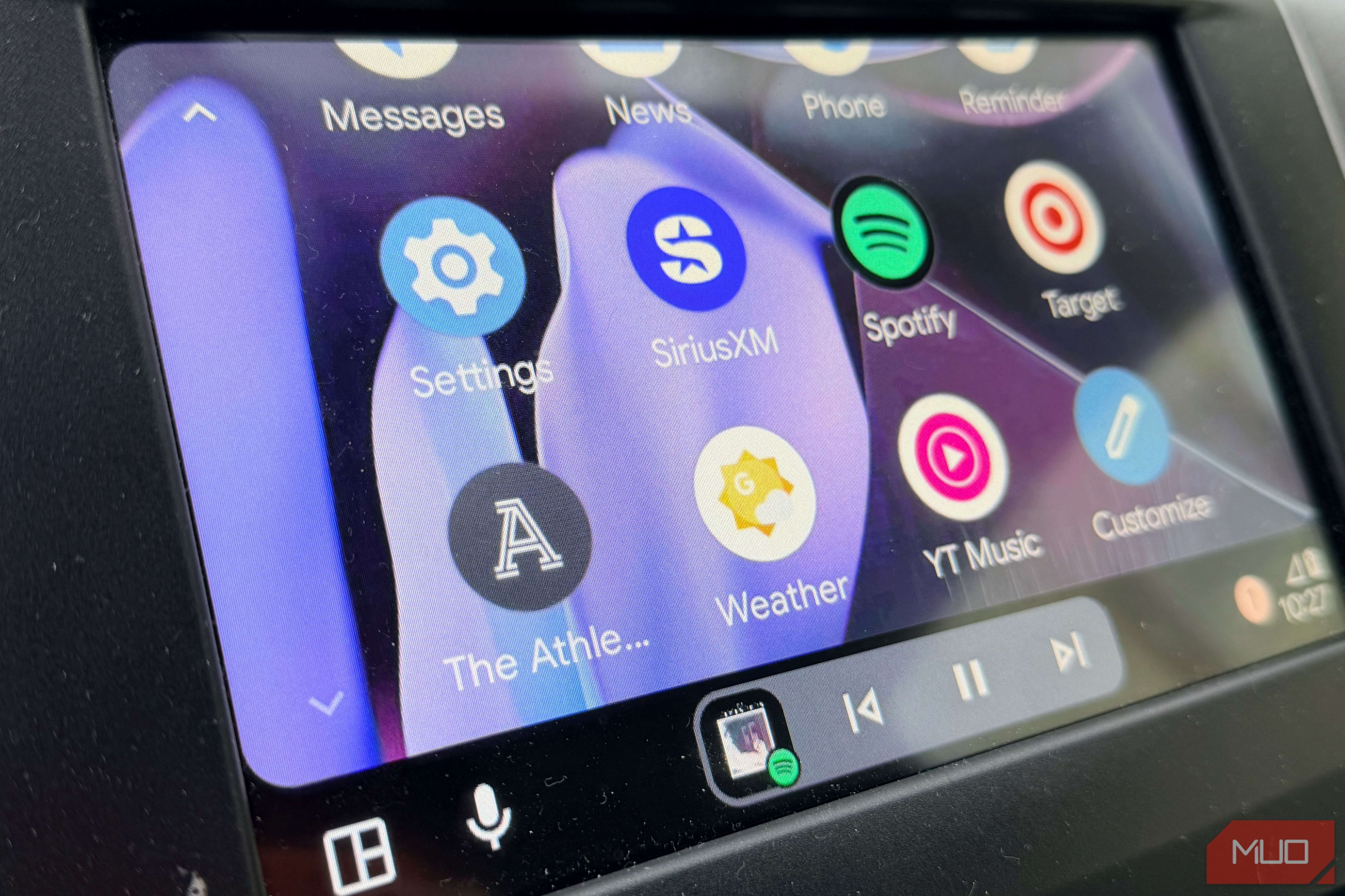 A look at Android Auto on a car.