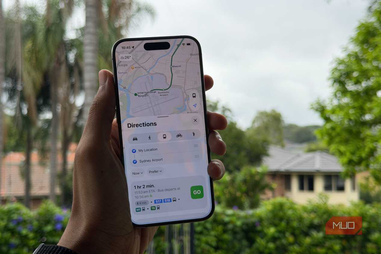 Apple Maps open on an iPhone