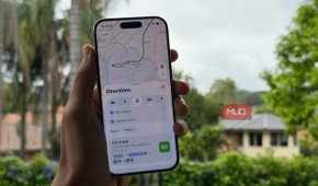 Apple Maps open on an iPhone