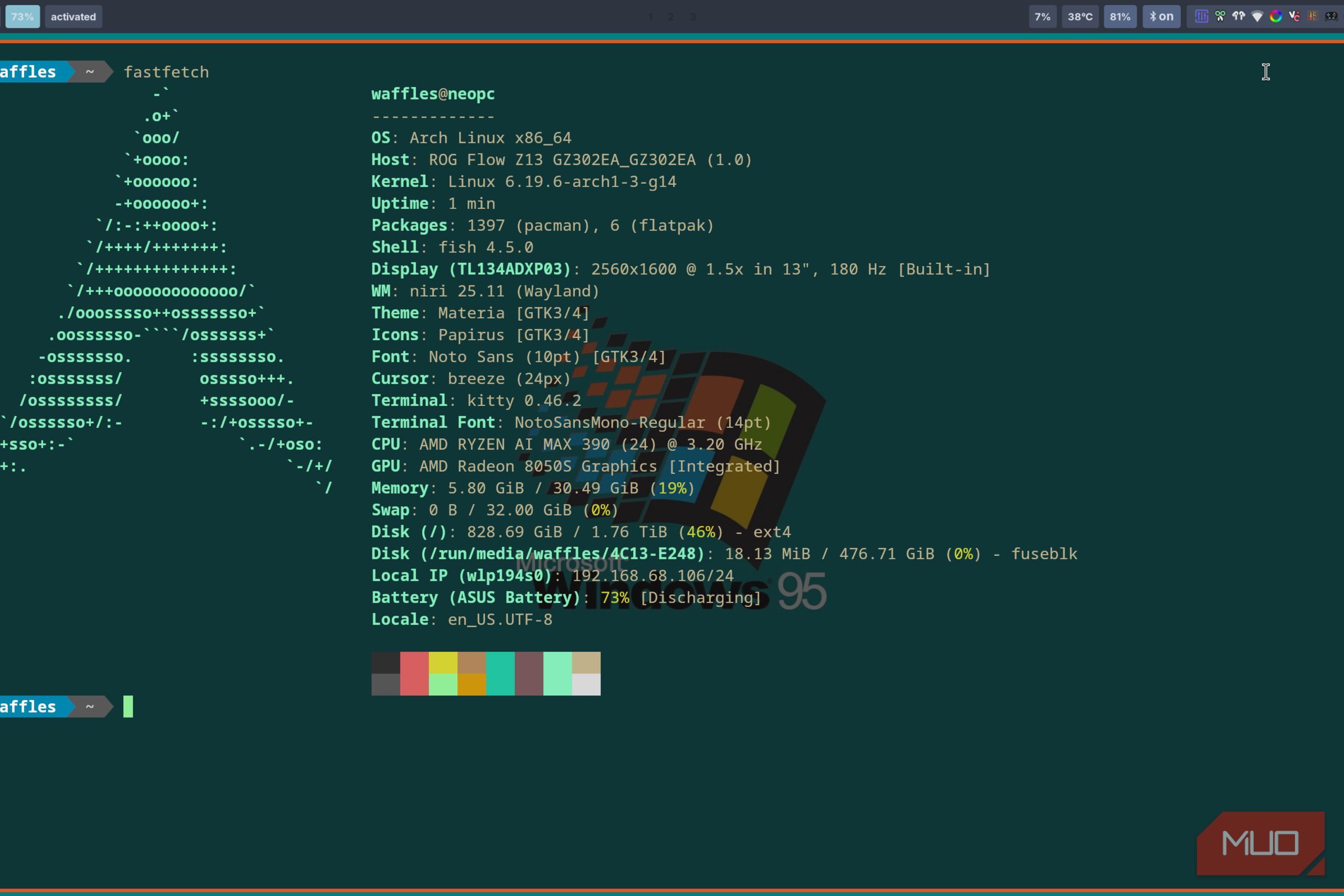 A custom arch linux install