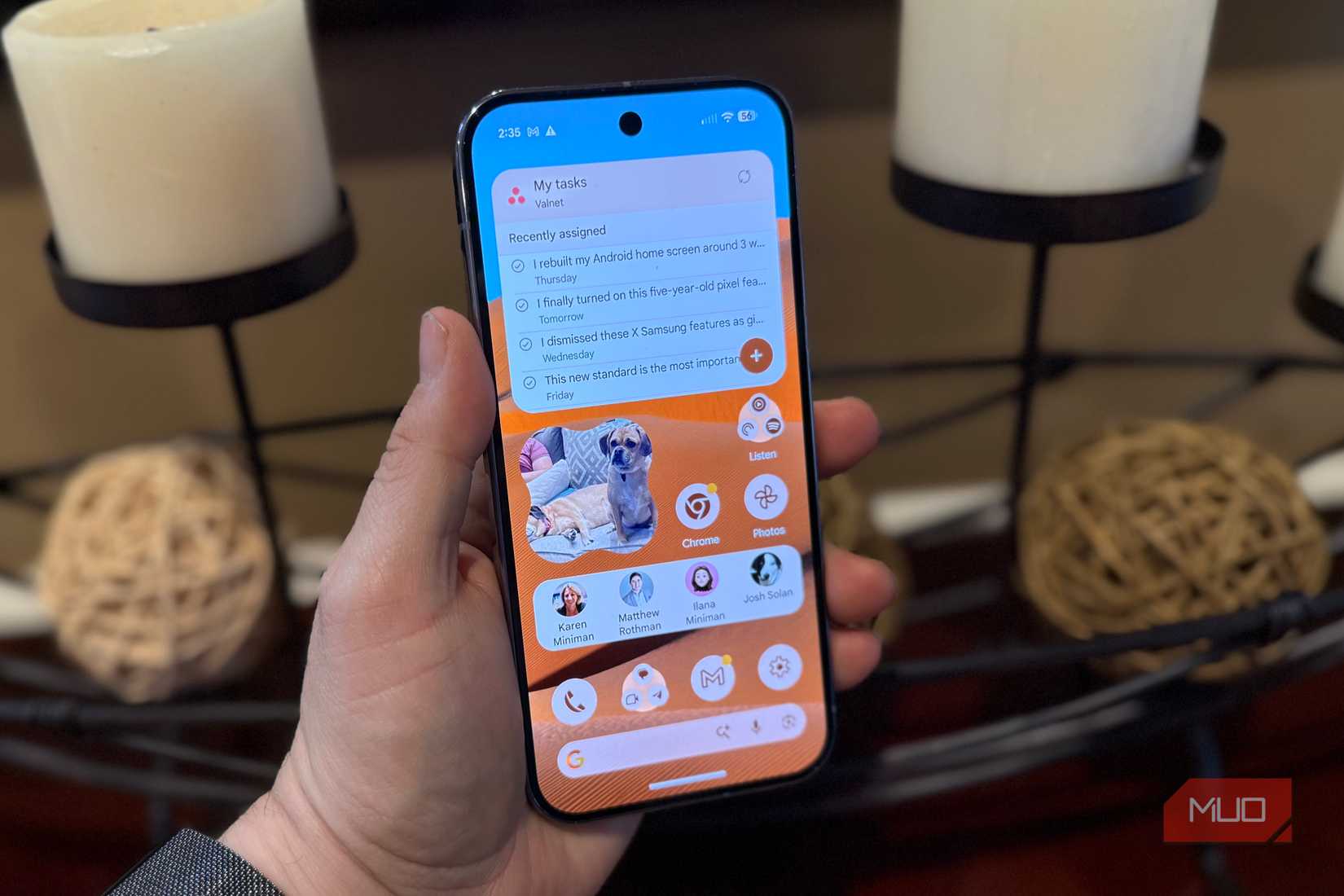 Asanaのタスクウィジェットの例