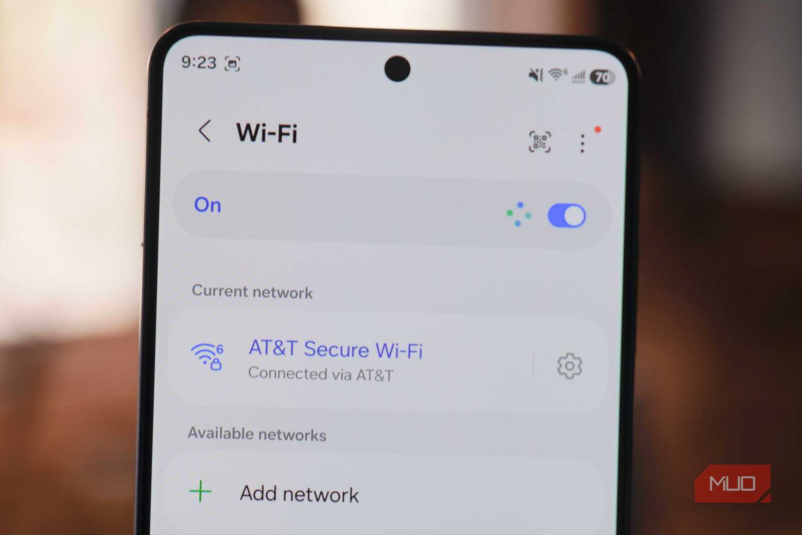AT&T Secure Wi-Fi on a Samsung Galaxy phone.