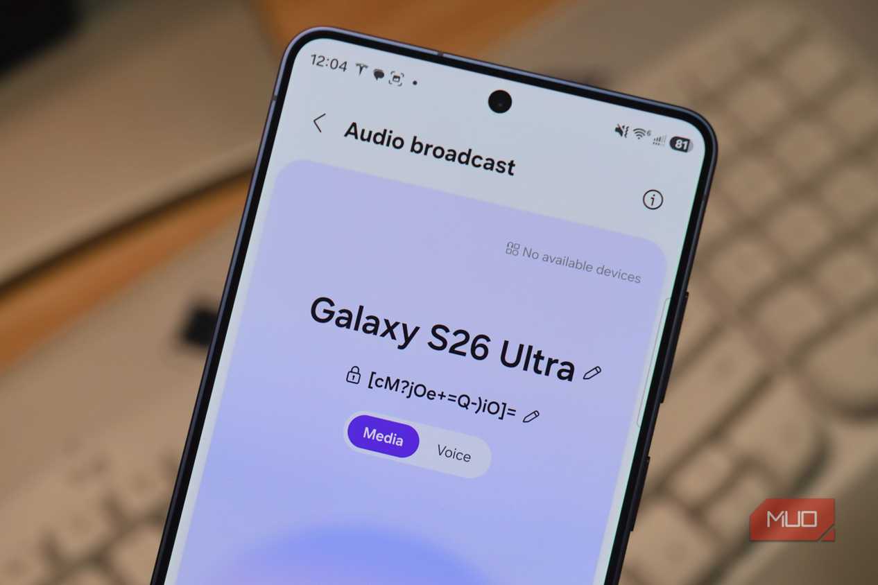 Audio broadcast on a Galaxy S26 Ultra.