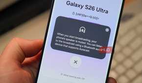 Broadcasting content from your phone to compatible earbuds.