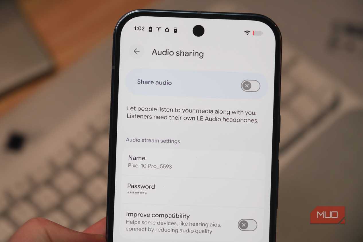 Audio sharing on a Pixel.