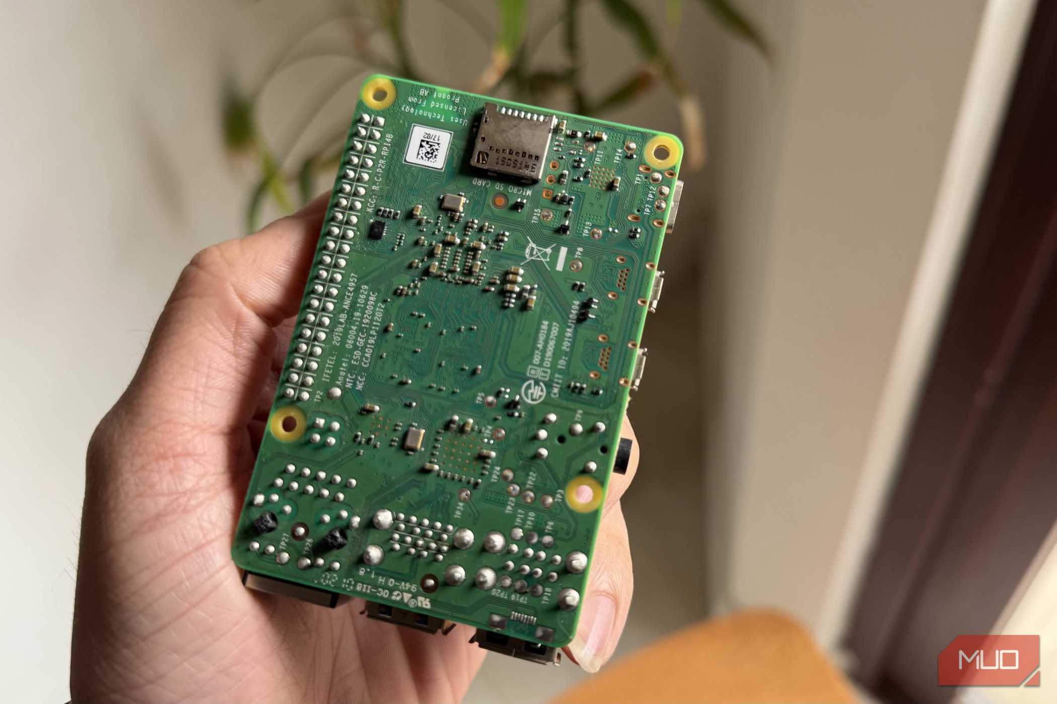 Backside of a Raspberry Pi 4