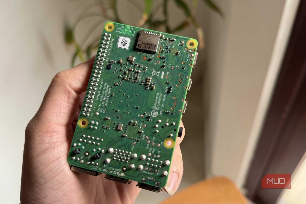 Backside of a Raspberry Pi 4