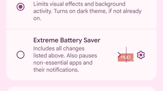 Battery saver screen